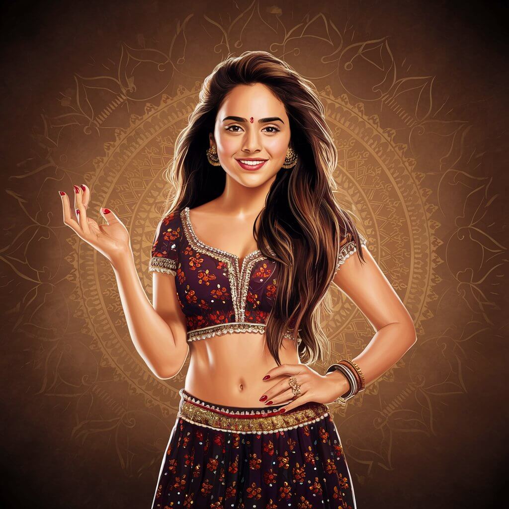 create a vibrant vector art of a young indian woma OcchHMC TCW64 8Ntc4d7A mjPQ2B2DT42KU TEiLLGgg