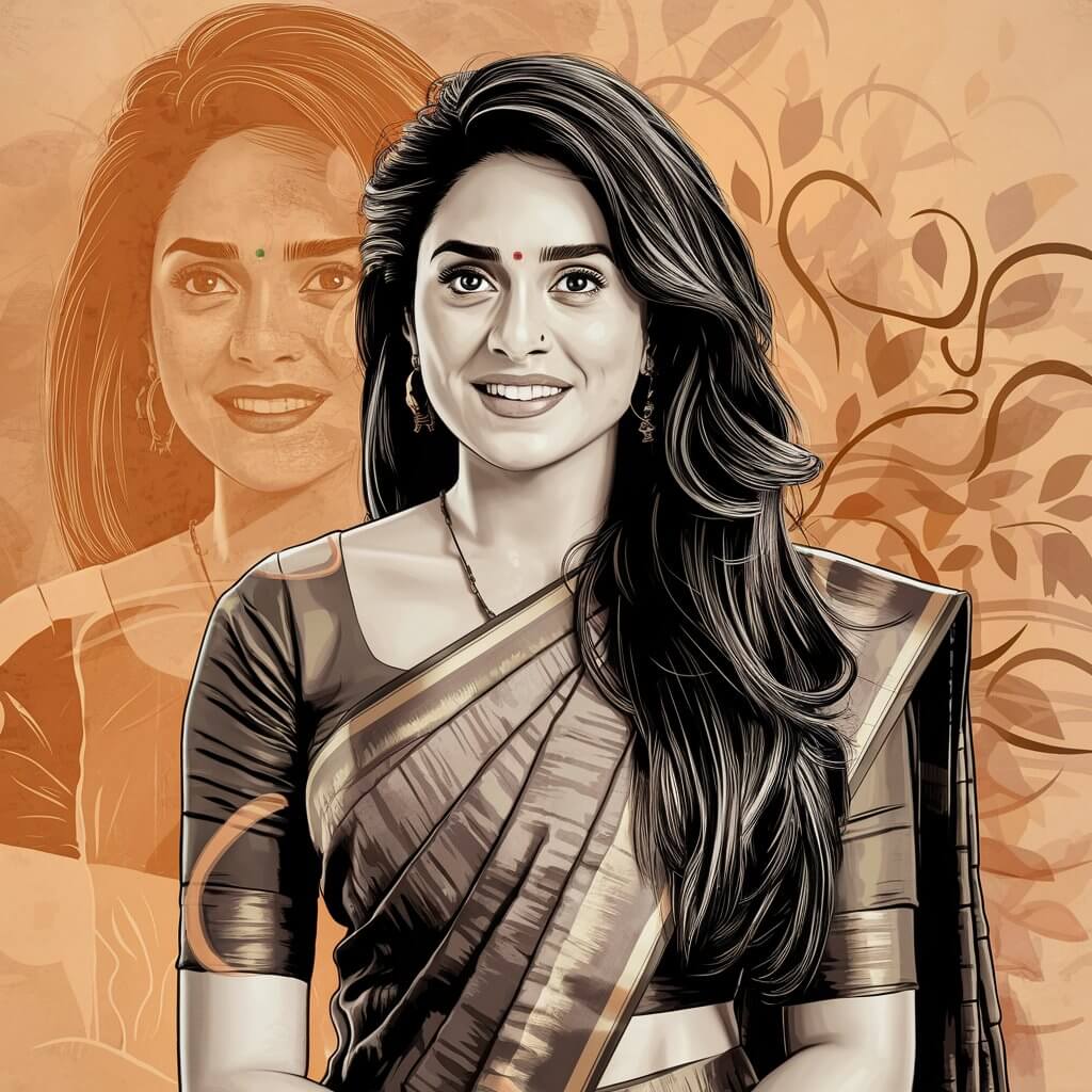 create a vibrant vector art portrait of an indian 5XWFHziTAuJmy8qEUx zQ